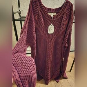 Umgee cold shoulder knit Sweater🌸